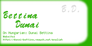 bettina dunai business card